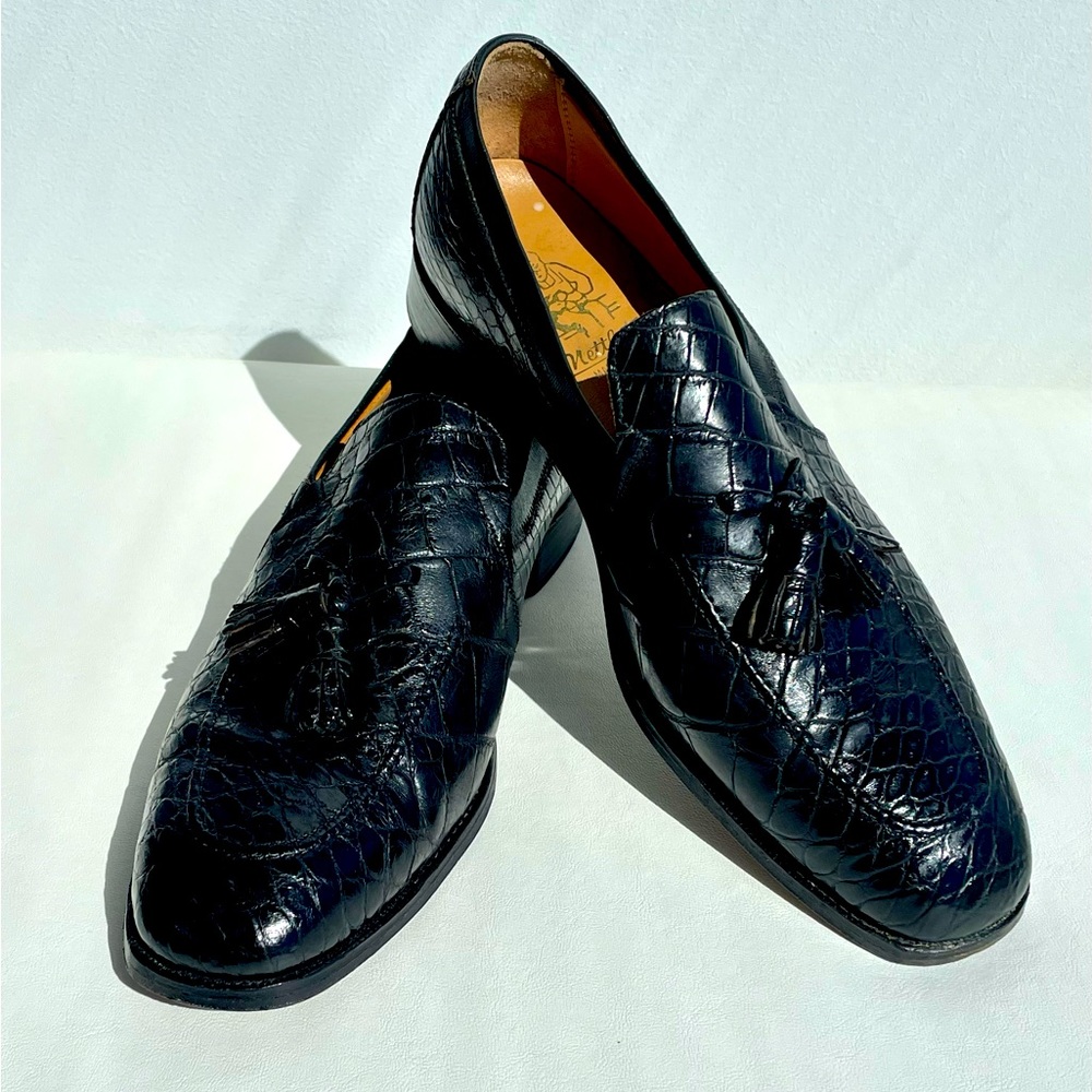NETTLETON GENUINE ALLIGATOR TASSEL LOAFER DRESS SHOES